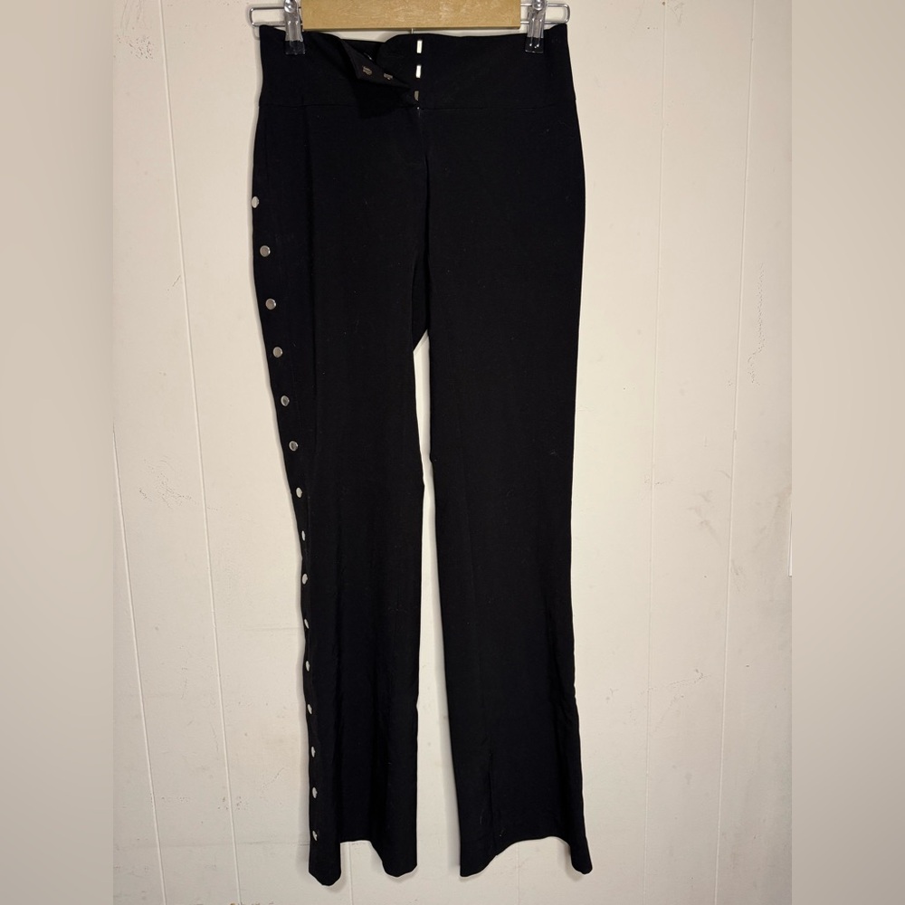 Cache Black Snap-Detail bootcut Size 0